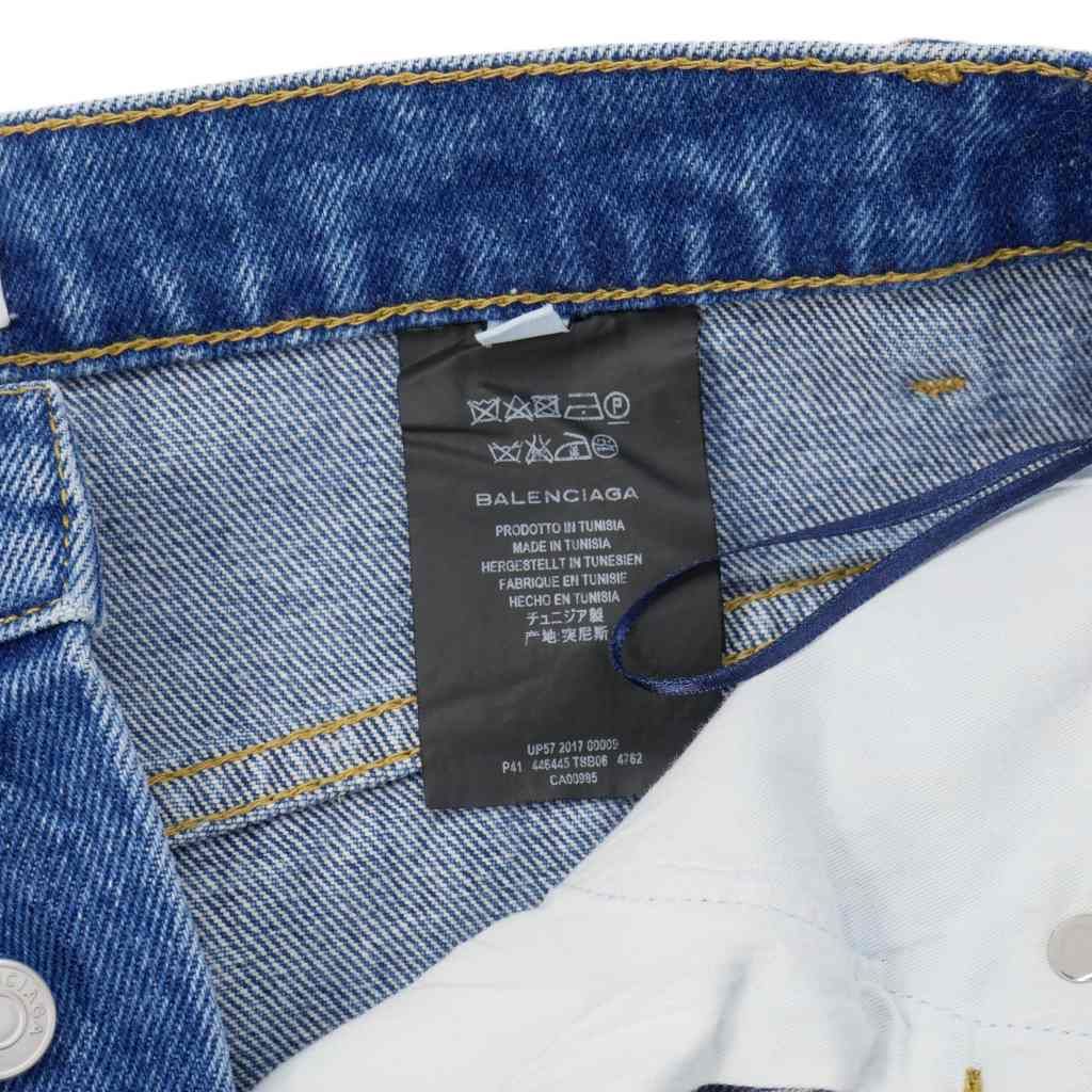 バレンシアガ BALENCIAGA ROCKABILLY ウォッシュドクロップド デニム