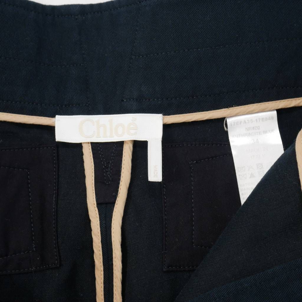 『Chloe』クロエ (34) テックバルーンパンツ クロエ CHLOE ハイウエスト バルーンパンツ シンチバック 34 紺
