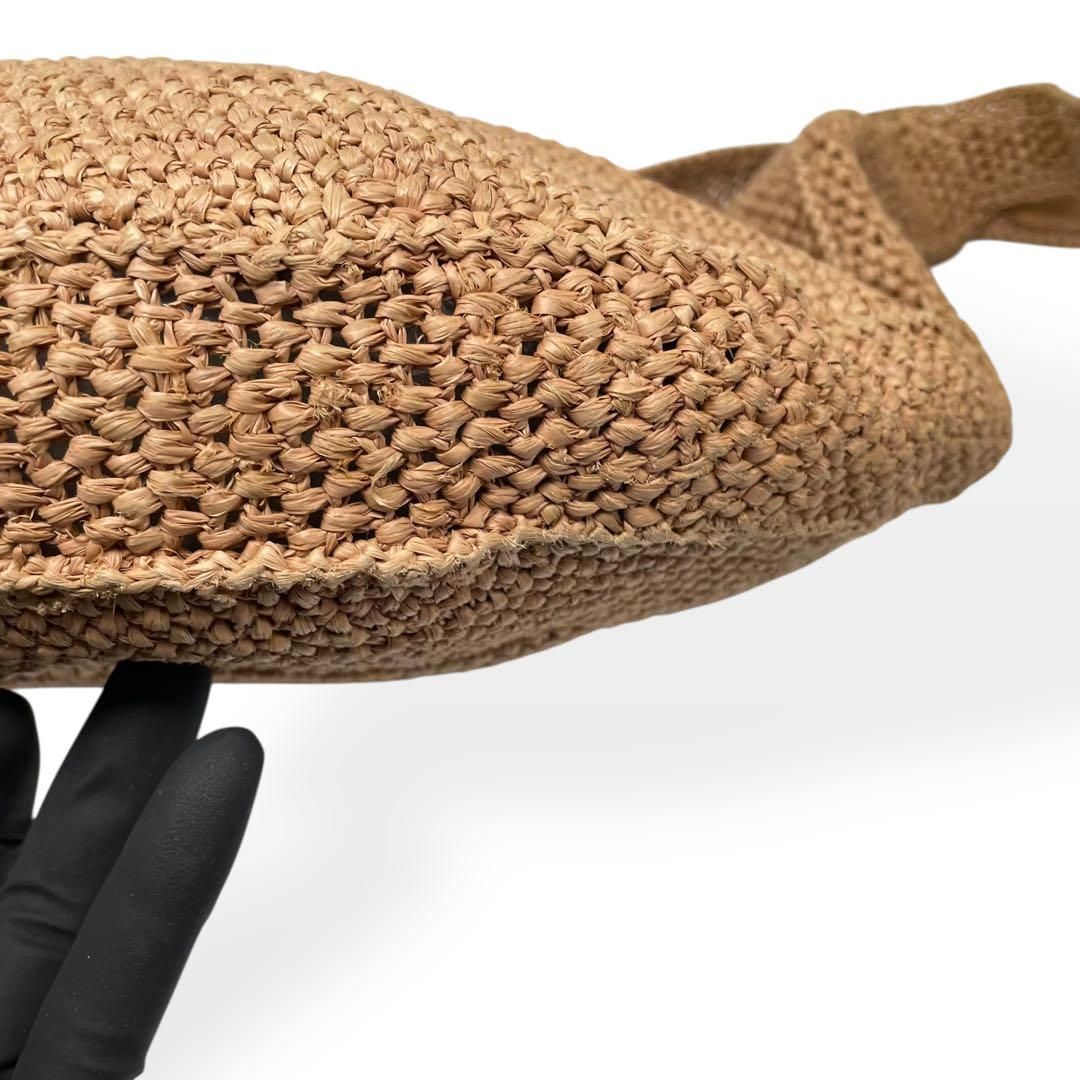 美品 HELEN KAMINSKI ショルダーバッグ 三日月型 ラフィア - メルカリ