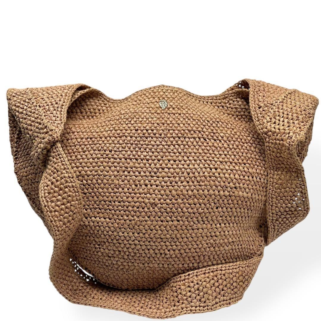 美品 HELEN KAMINSKI ショルダーバッグ 三日月型 ラフィア - メルカリ