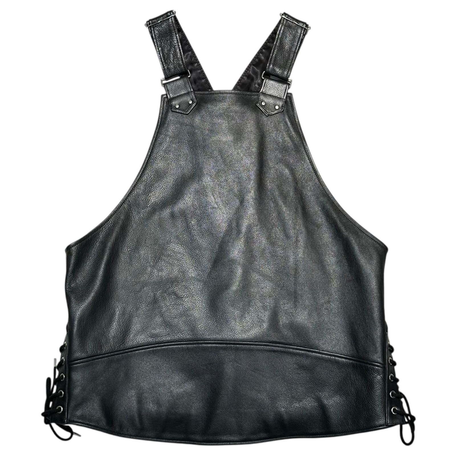 el conductor / LEATHER HALF VEST ベスト el conductor / LEATHER HALF VEST ベスト 2 ブラック O-25-04-06-011