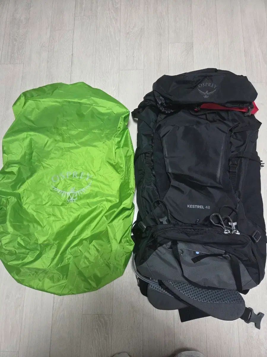 オスプレイ OSPREY Kestrel 48 リュックサック レインCOVER