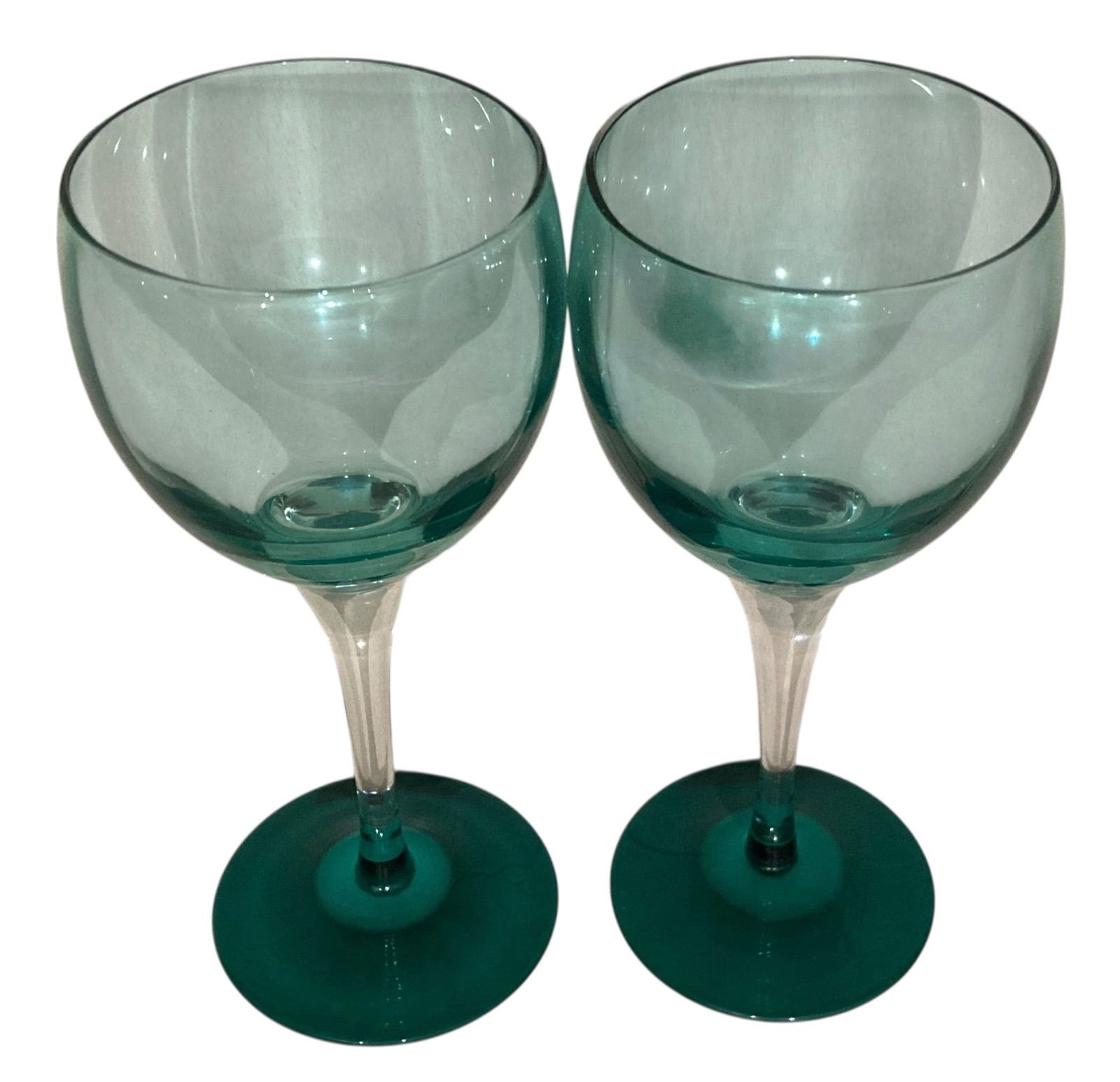 ノリタケ製 クリスタル グリーン ペア ワイン グラス ガラス 関連 リビー ドメーヌ ジュニパーグリーン ステムウェア ワイン|ウォーターグラス ミッドセンチュリーモダン アンティーク レトロ ヴィンテージ 骨董 古美術 コレクション N 25 L T 34