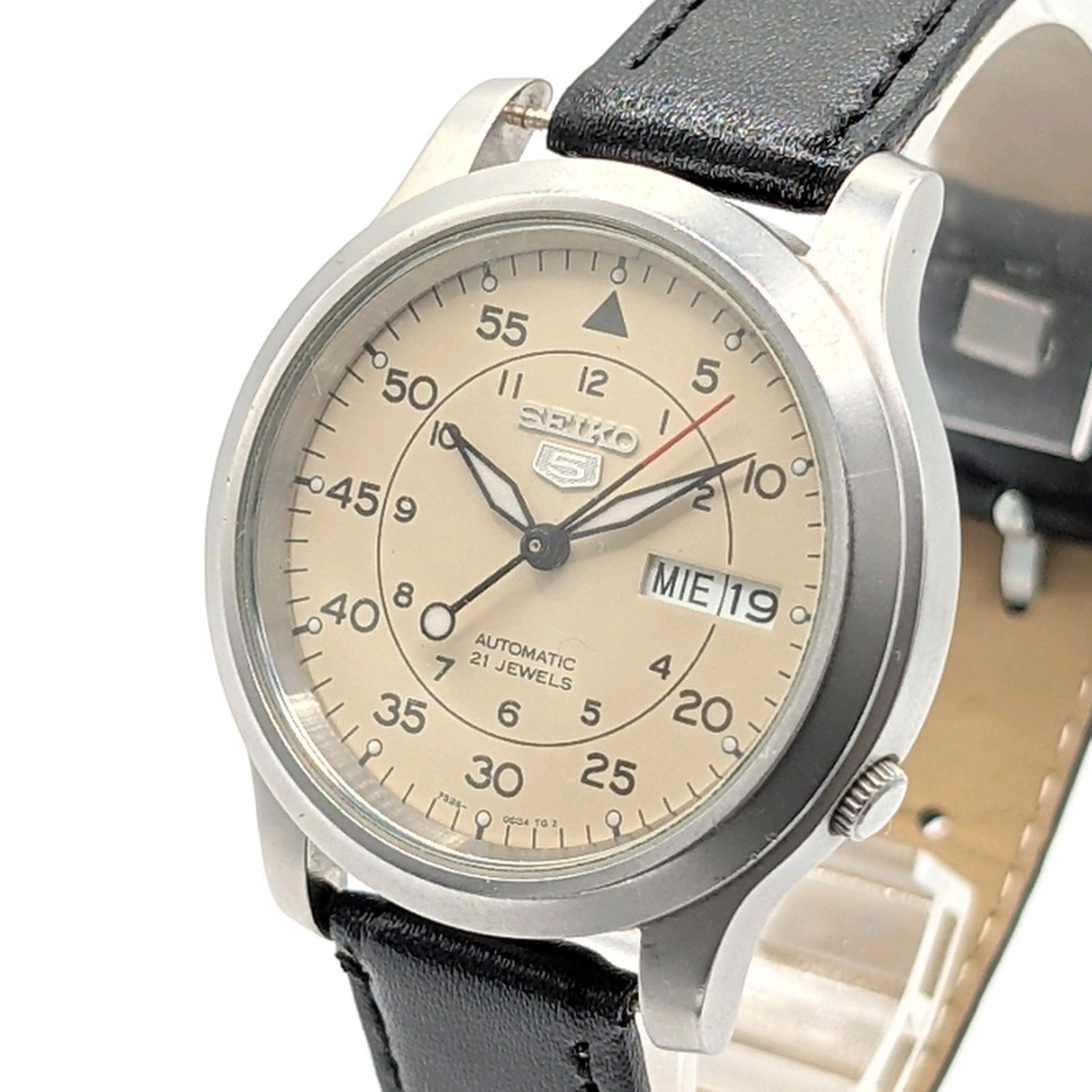 SEIKO 7619-7060 Deluxe Watch Automatic dial Day-Date Working セイコー セイコー5 時計 自動巻き メンズ 裏スケルトン ラウンド シルバー デイデイト ヴィンテージ アンティーク 稼働品