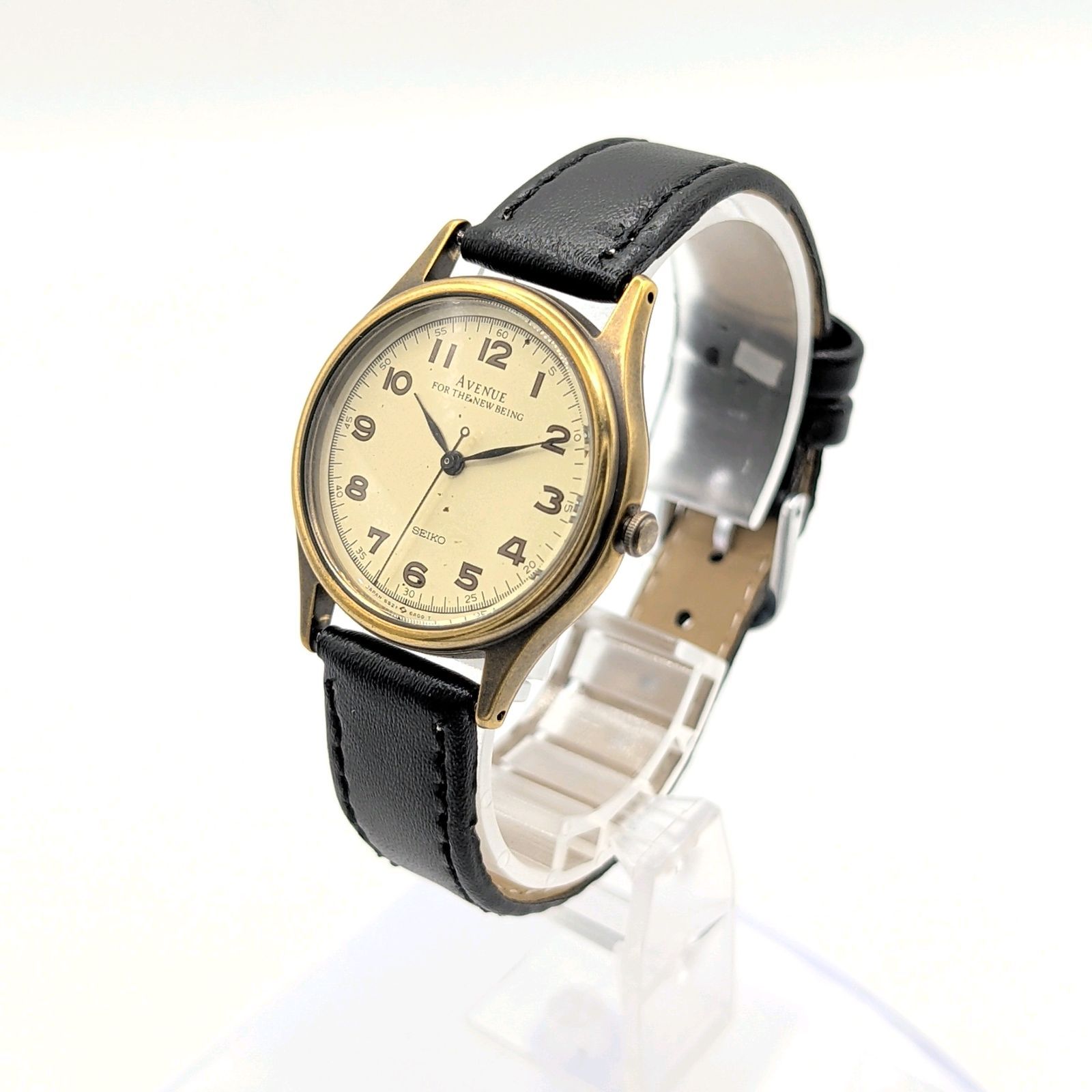 SEIKO AVENUE 5S21-6A00 Watch Men's Quartz Round Gold Y2K 00S