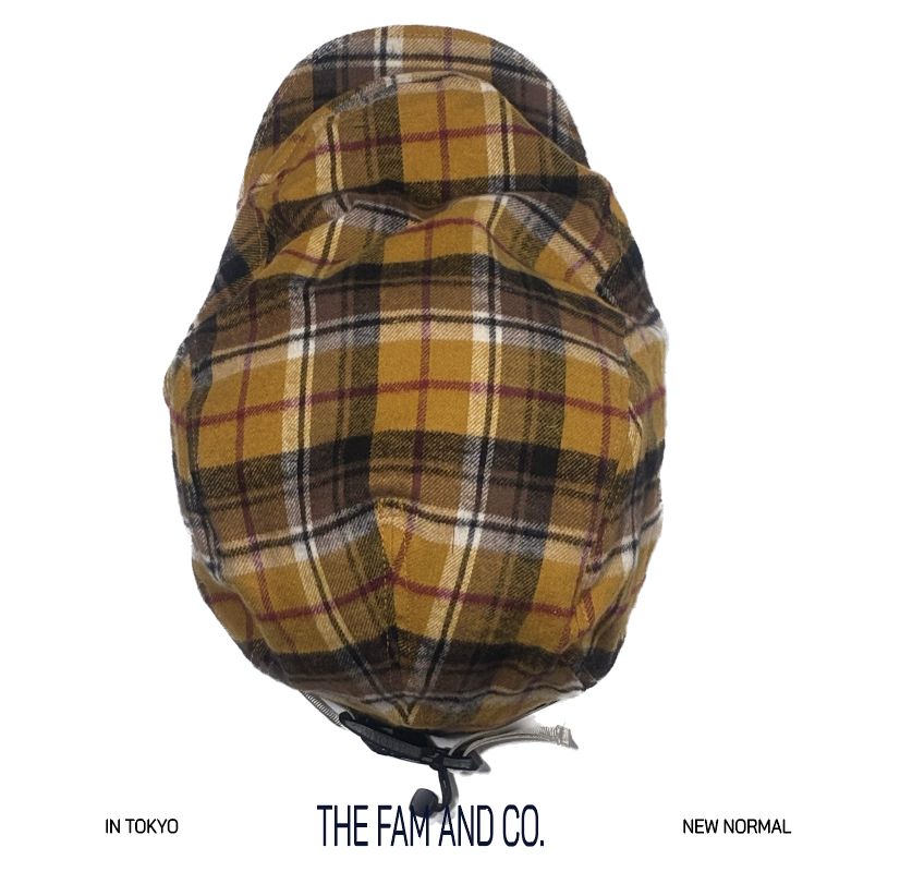 THE FAM AND CO. GRANDPA COTTON FLANNEL TARTAN CHECK HUNTING CAP