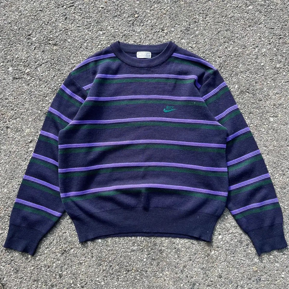 1990年代 ナイキ 三暖スポーツ ストライプ ニット