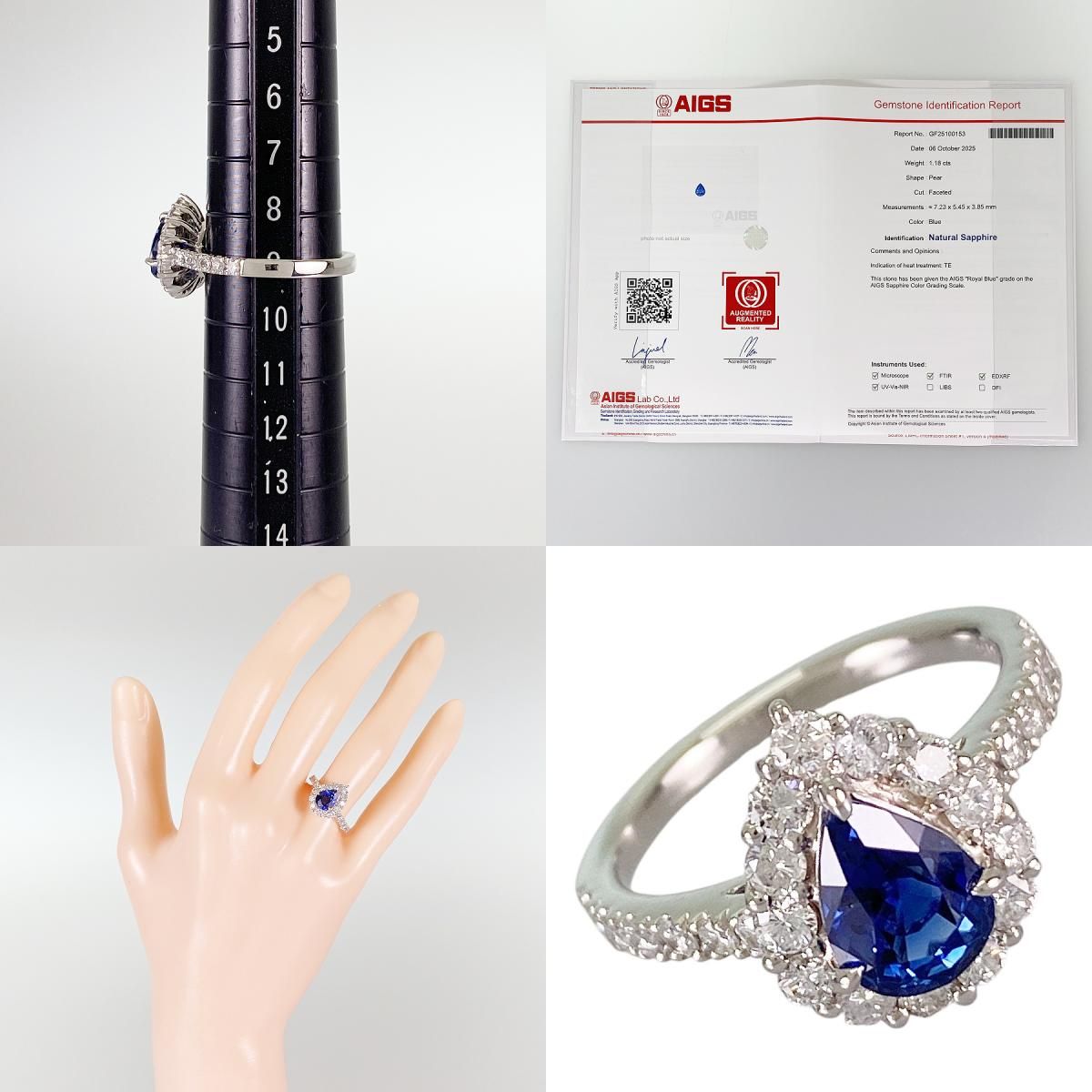 リング Pt900 サファイア 9号(49) sss【中古】 - メルカリ