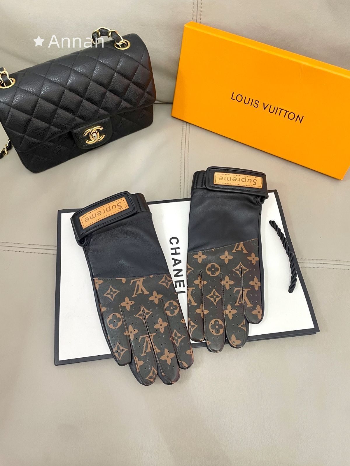 本革 新品 ルイ ヴィトン LOUIS VUITTON メンズ 手袋 - メルカリ