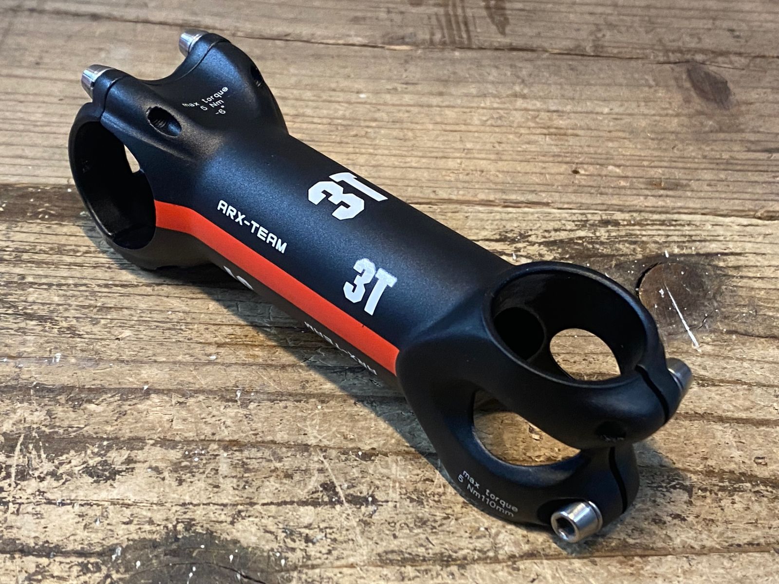 JL018 3T ARX-TEAM アルミ ステム 黒 赤 110mm Φ31.8 OS -6° - メルカリ