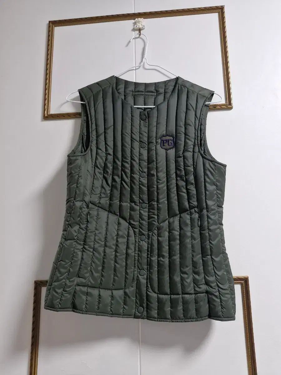 パーリーゲイツ レディース キルティング ベスト カーキ 95 1