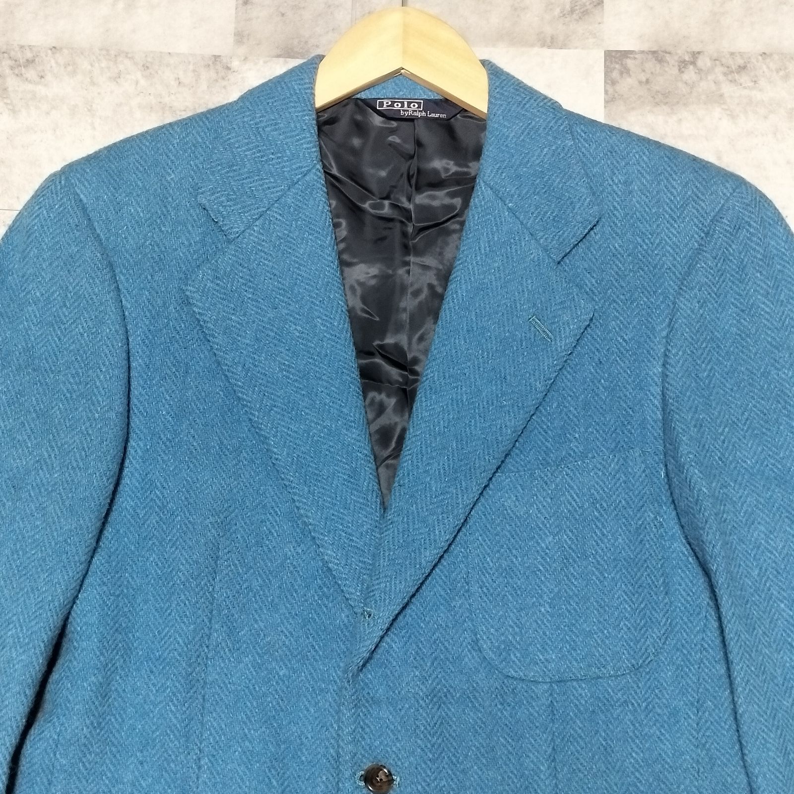 希少】80s〜90s POLO RALPH LAUREN ウール ヘリーンボーン テーラード
