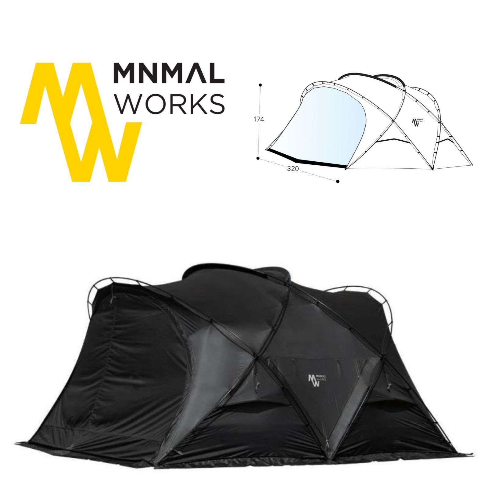 MINIMAL WORKS ミニマルワークス SHELTER GE シェルターGE チャコール TPUドア セット