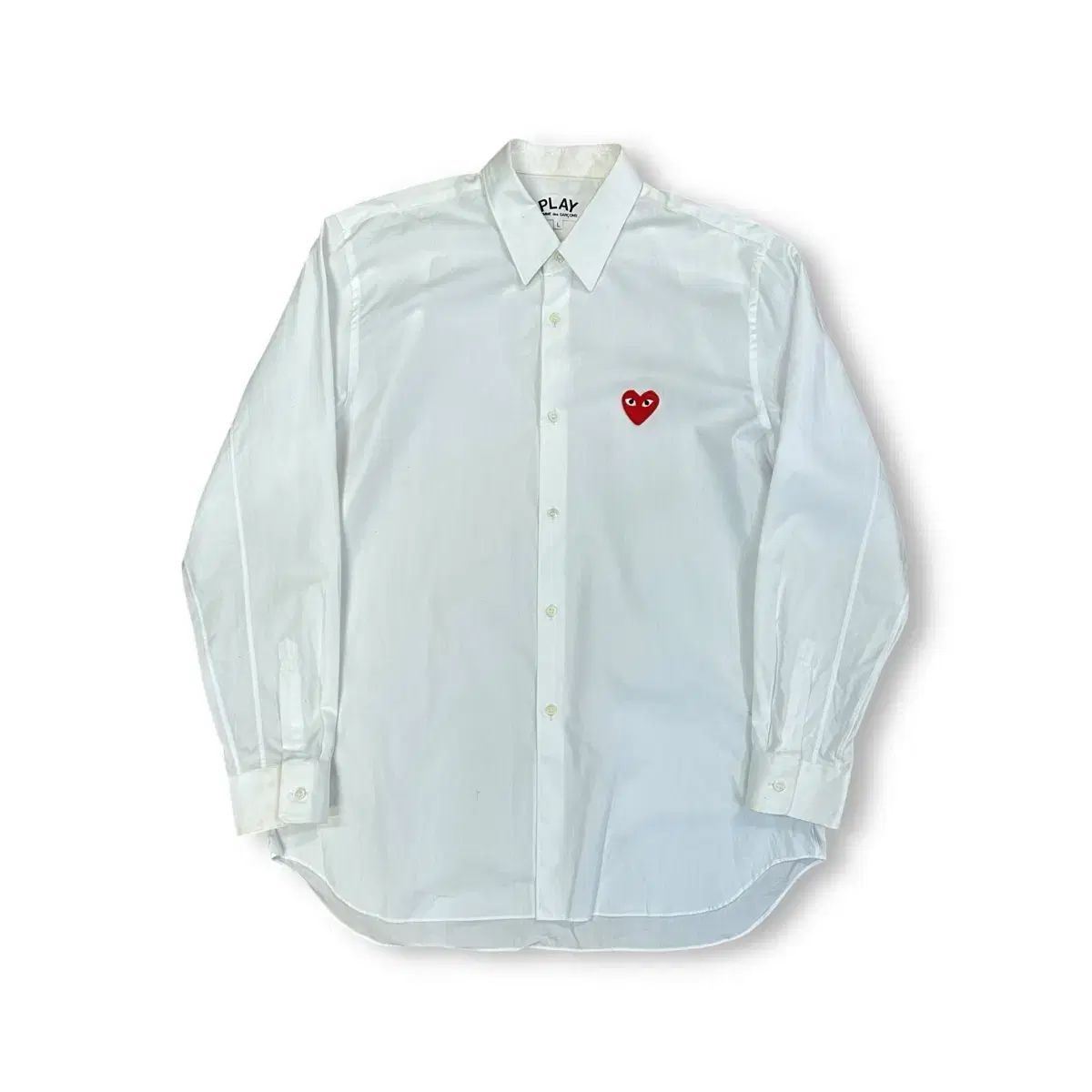 COMME des GARCONS PLAY 白 ハート Yシャツ