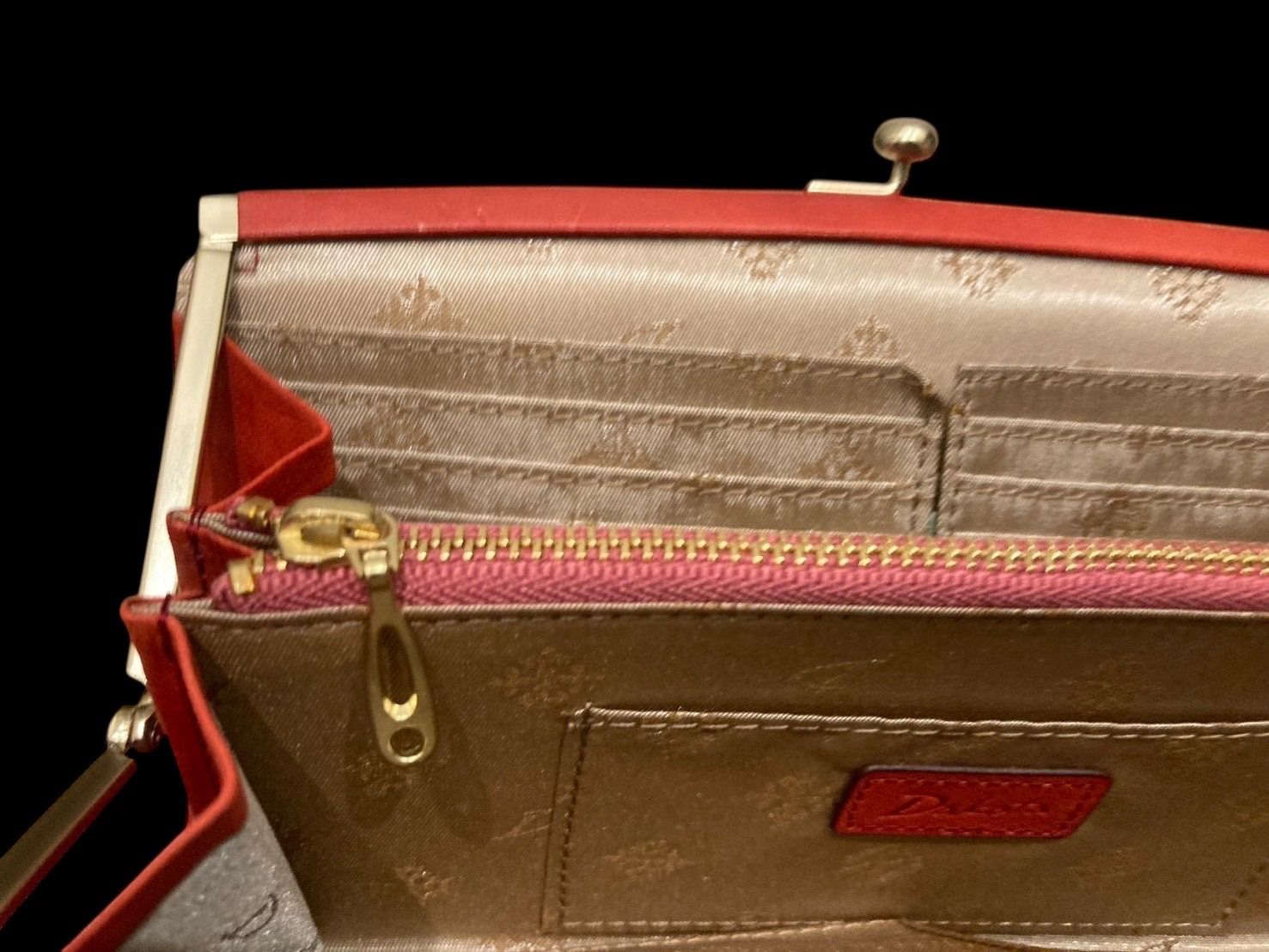 レディース ダコタ Dakota グロッソ 赤 レッド 長財布 がま口 