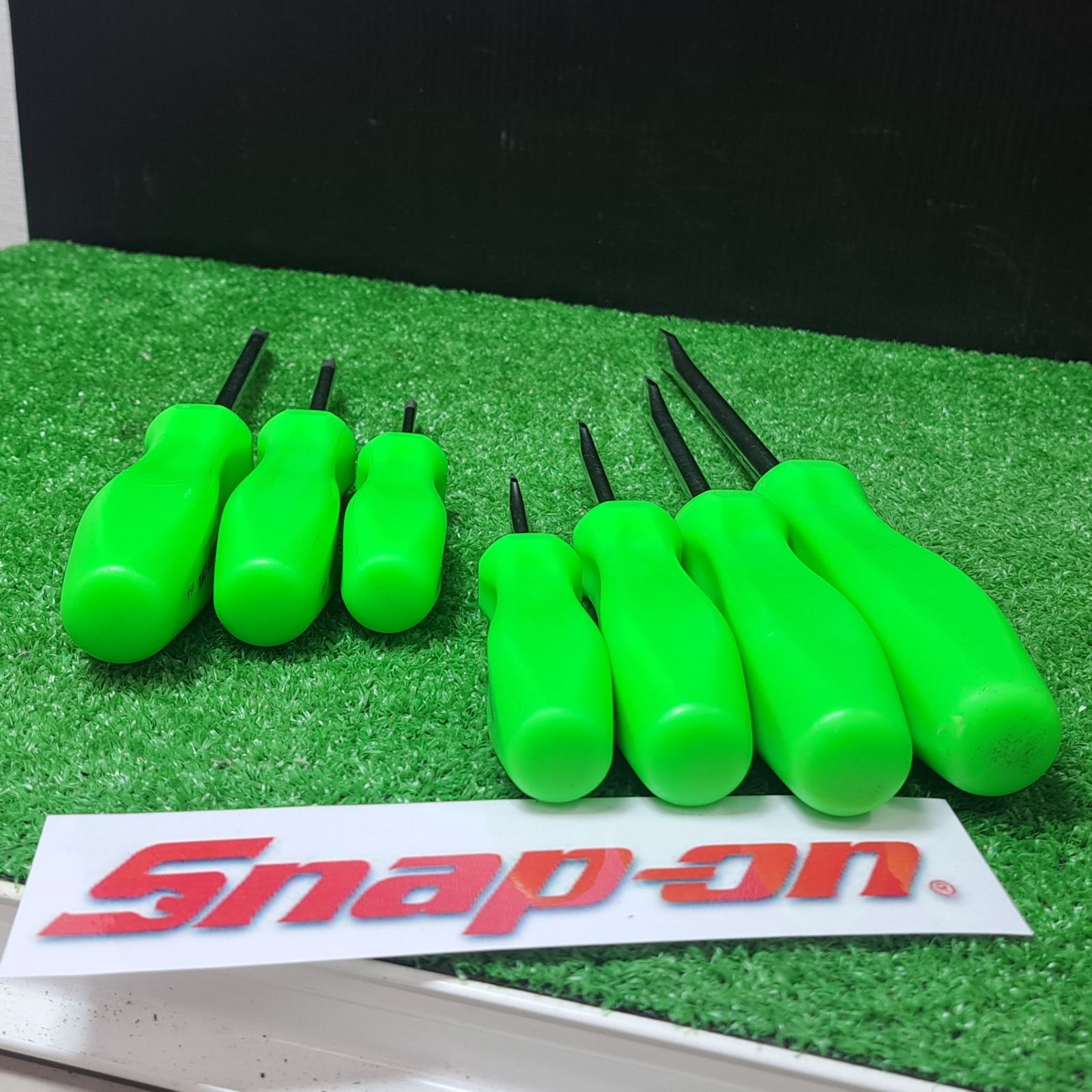  スナップオン snap on コンビネーションスクリュードライバ 7本セット グリーン その他 電動工具 エア工具