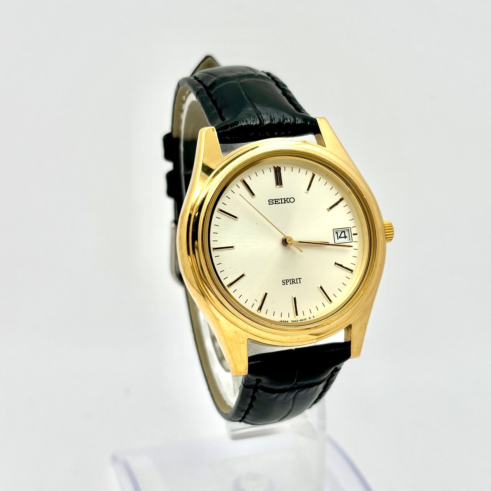SEIKO セイコー SPIRIT スピリット ゴールド デイト 新品電池】SEIKO セイコー SPIRIT スピリット メンズ 腕時計 ゴールド