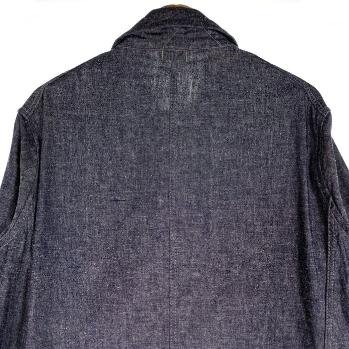 美品 ウエアハウス シャンブレー ショップコート 38 WAREHOUSE ウエアハウス ダックディガー CHAMBRAY SHOP COAT