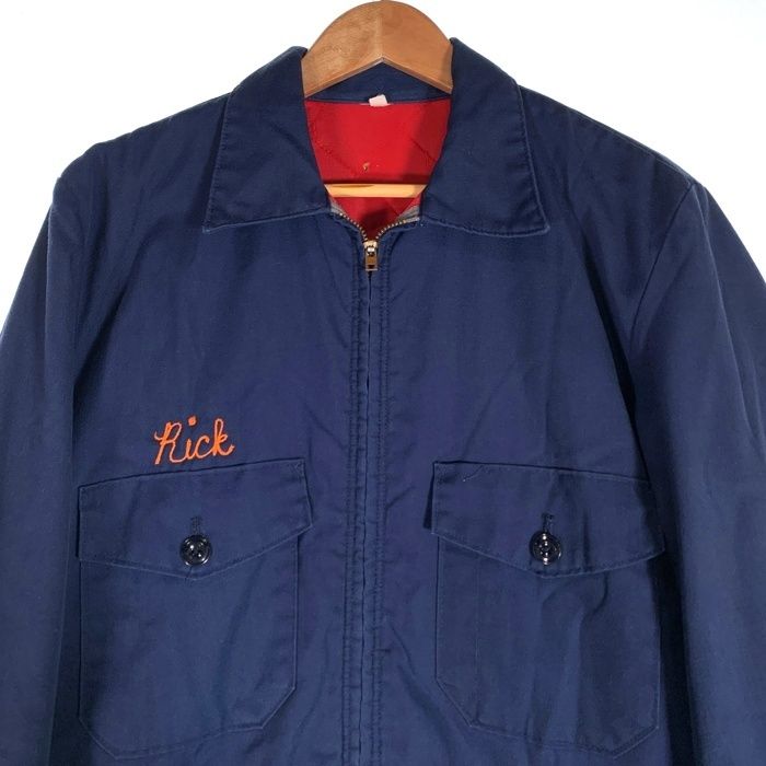 70's RED KAP レッドキャップ ジップアップ ワークジャケット チェーン