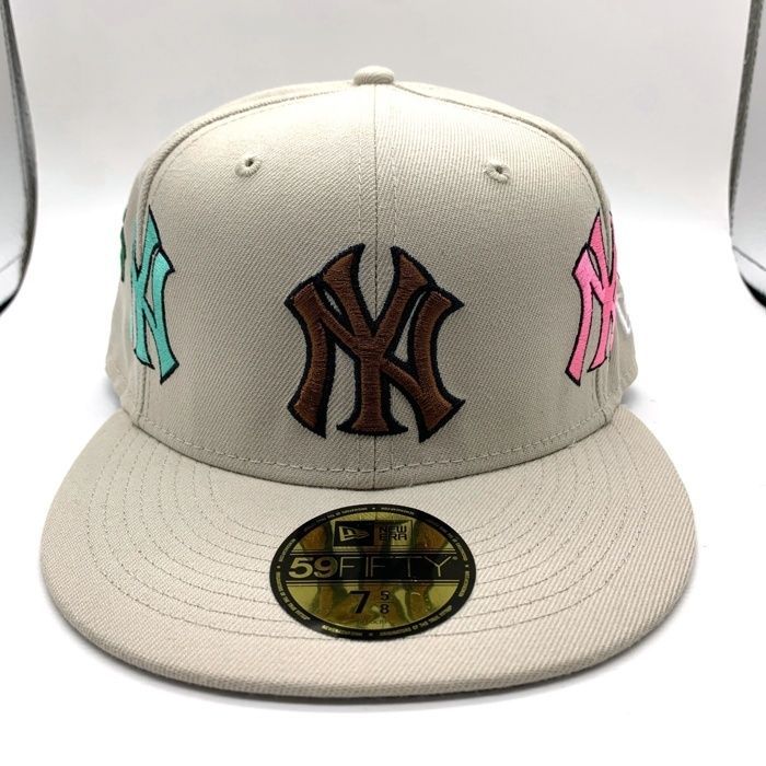 SUPREME シュプリーム 22 AW Era ニューエラ 59 FIFTY York Yankees Kanji ニューヨーク ヤンキース 漢字 ベースボールキャップ ナチュラル Size 7 5 8 60.6 cm