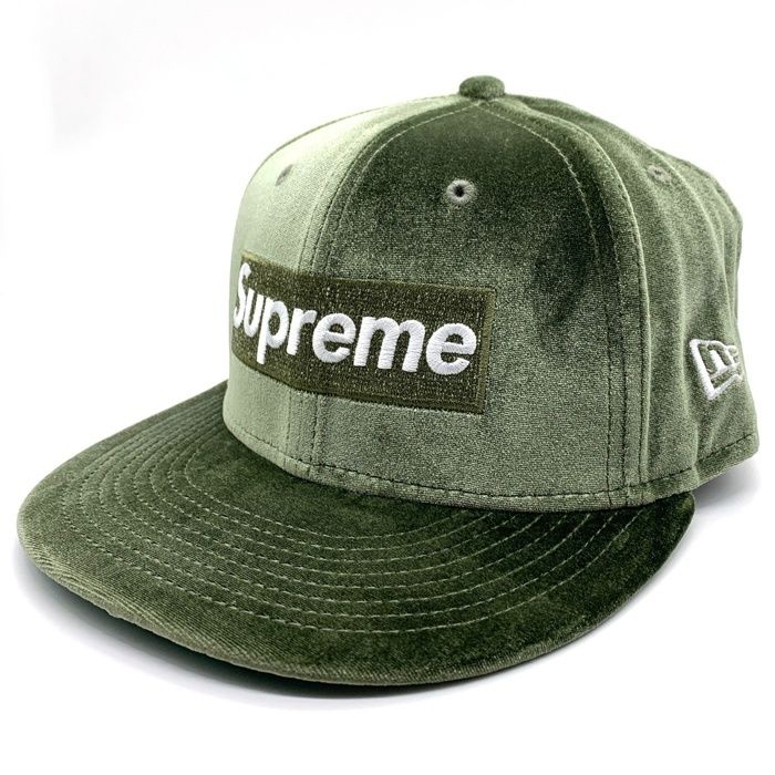 SUPREME シュプリーム 22 AW Era ニューエラ 59 FIFTY Velour Box Logo ベロアボックスロゴ ベースボールキャップ グリーン Size 7 5|8 60.6 cm