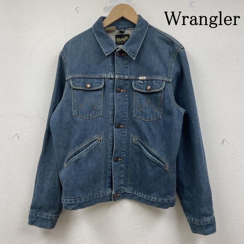 ラングラー 70s 3rd 124MJ USA製 黒タグ デニム ジャケット メンズ L
