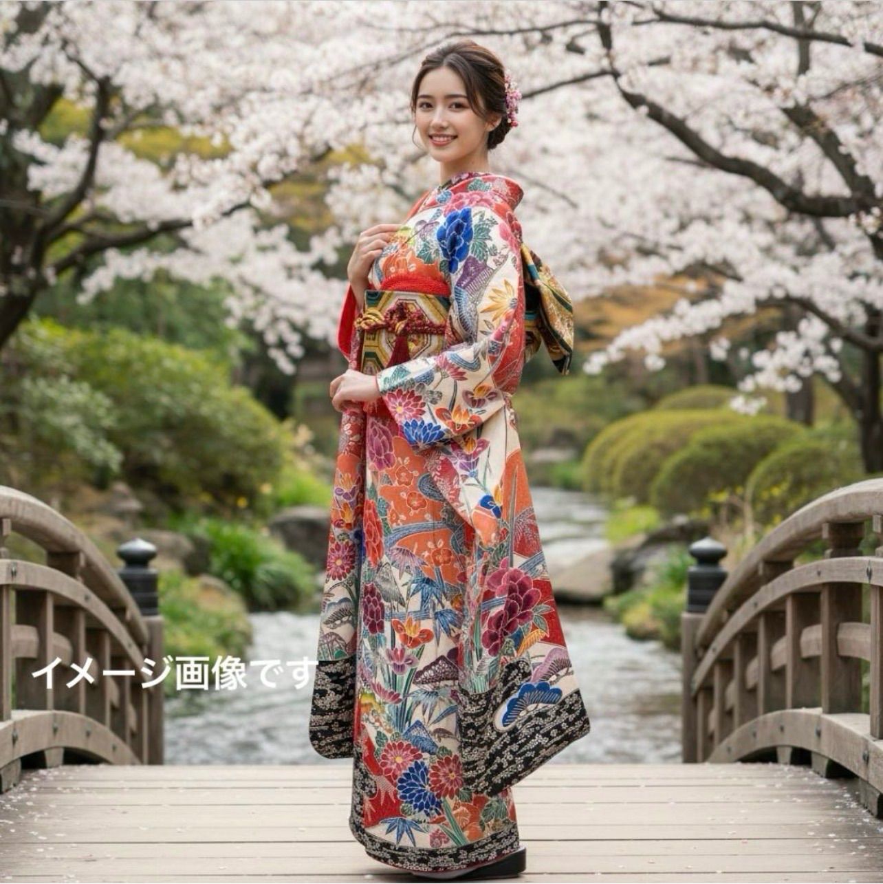 ｡. 三日月とうさぎ.｡. SHOPフォローで きクーポン有り 成人式振袖 京紅型染め 振袖6点セット 謝恩会 卒業式