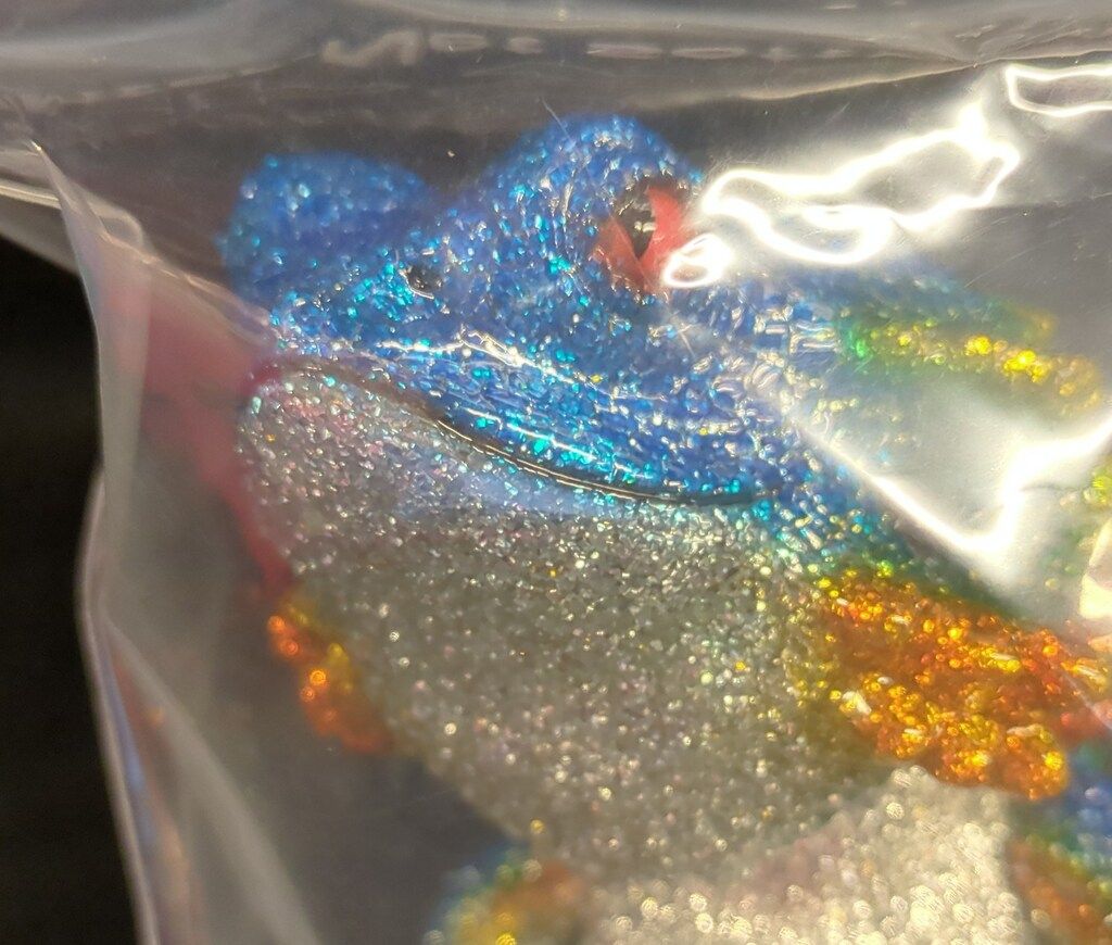 ペインターネット フトアゴン ブルードラゴン 銀ラメ+クラック Oneup