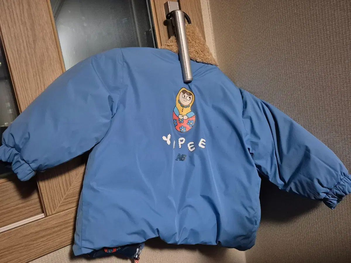 ニュー ンス キッズ ブルー ショート ダウン アウター