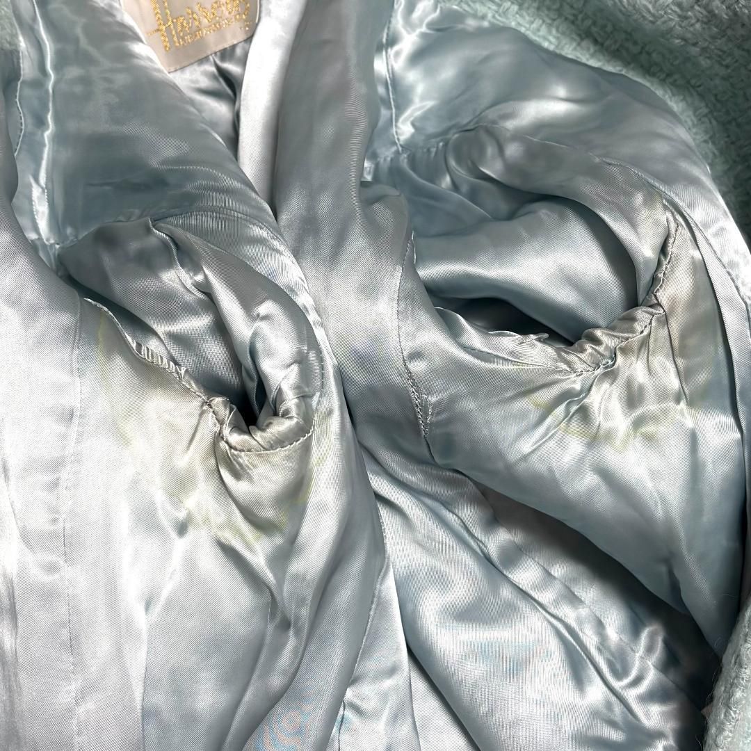 Harrods ハロッズ ウールショートコート 日本製 2 パステルブルー  