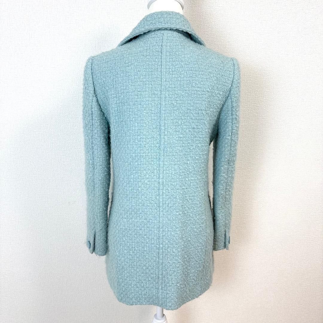 Harrods ハロッズ ウールショートコート 日本製 2 パステルブルー  
