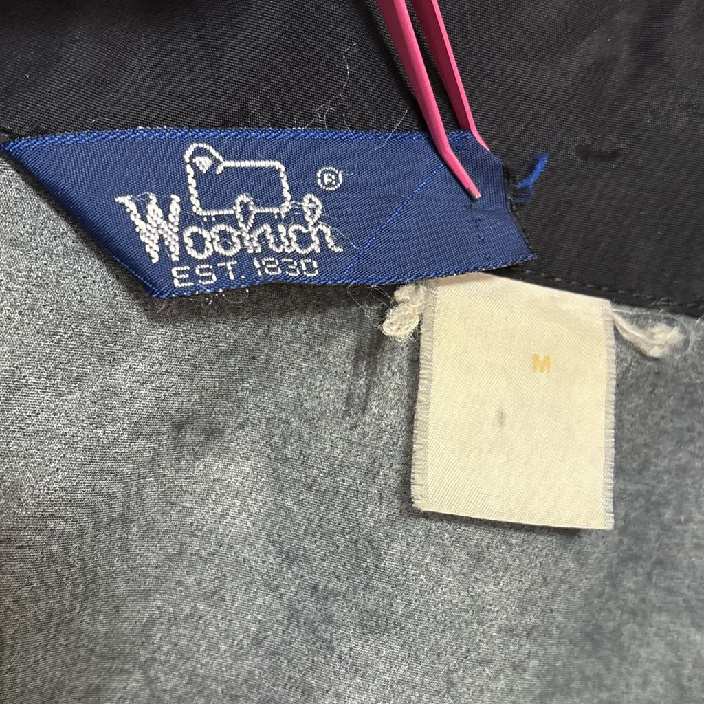 WOOLRICH】 80s 紺タグ ワンポイントロゴパッチ アノラックジャケット