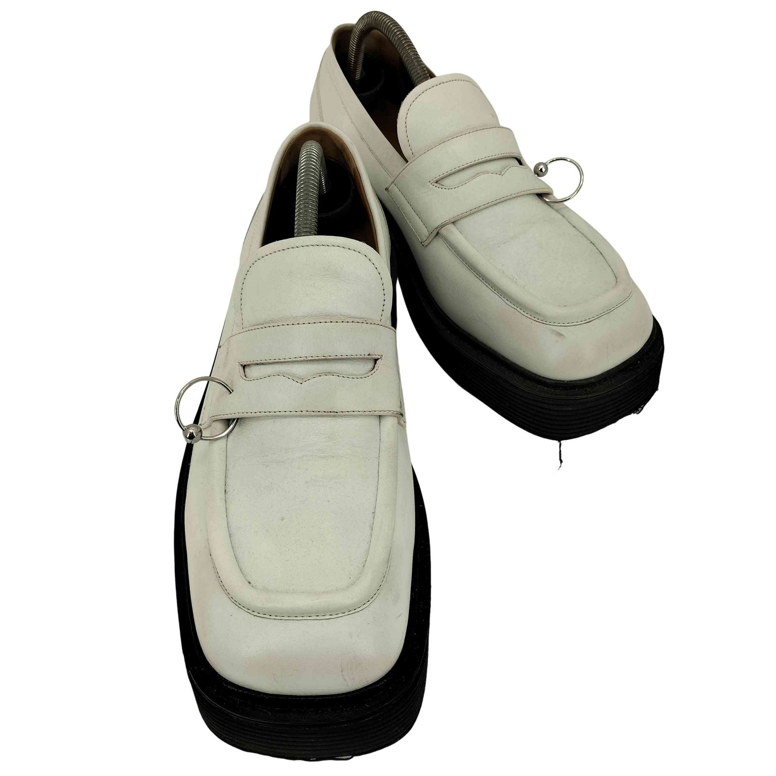 マルニ MARNI イタリア製 リングピアス スクエアトゥ コインローファー