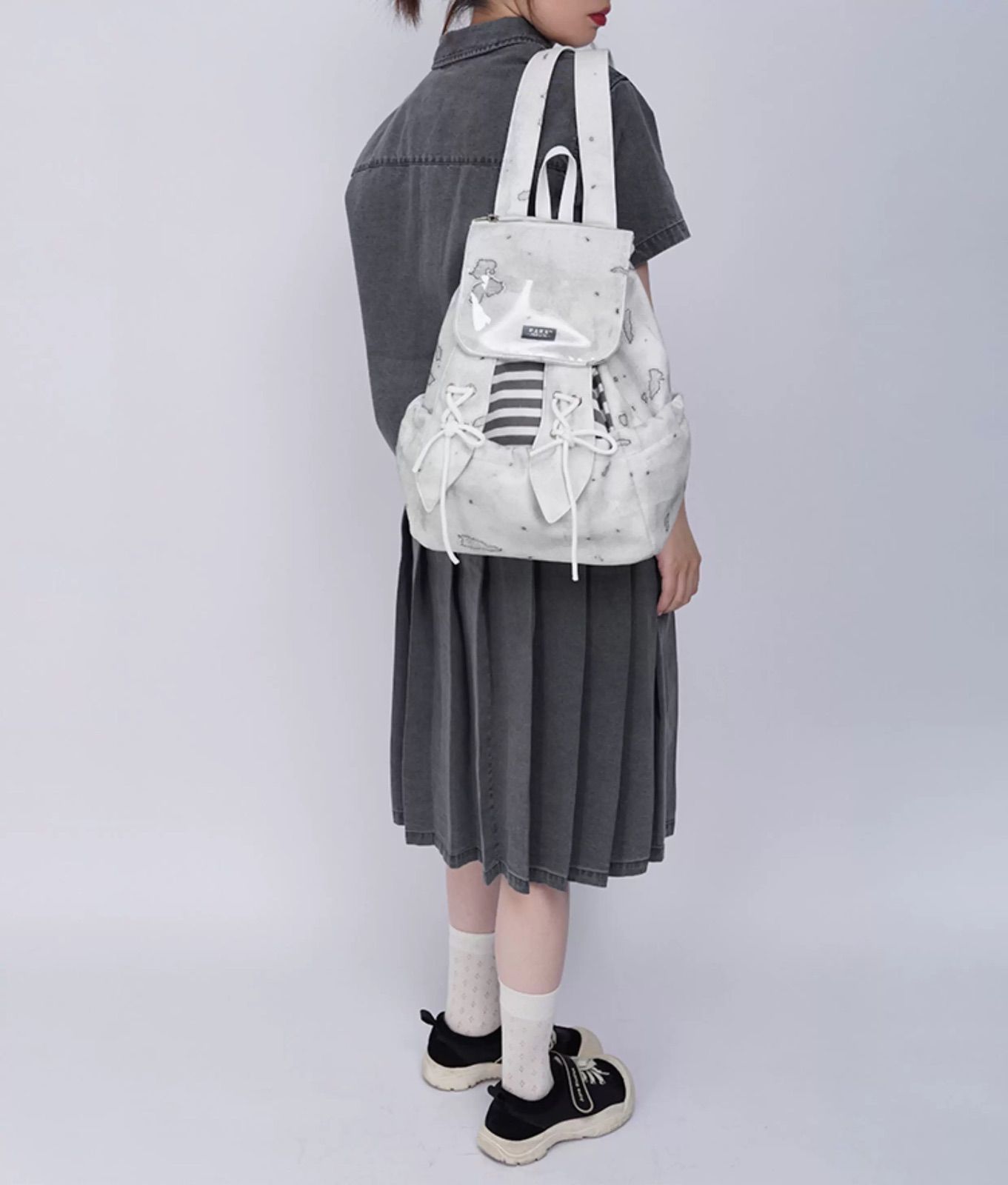 うさぎ グレー アニマル リュック レディース バックパック ぬいぐるみ