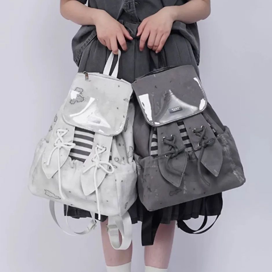 うさぎ グレー アニマル リュック レディース バックパック ぬいぐるみ