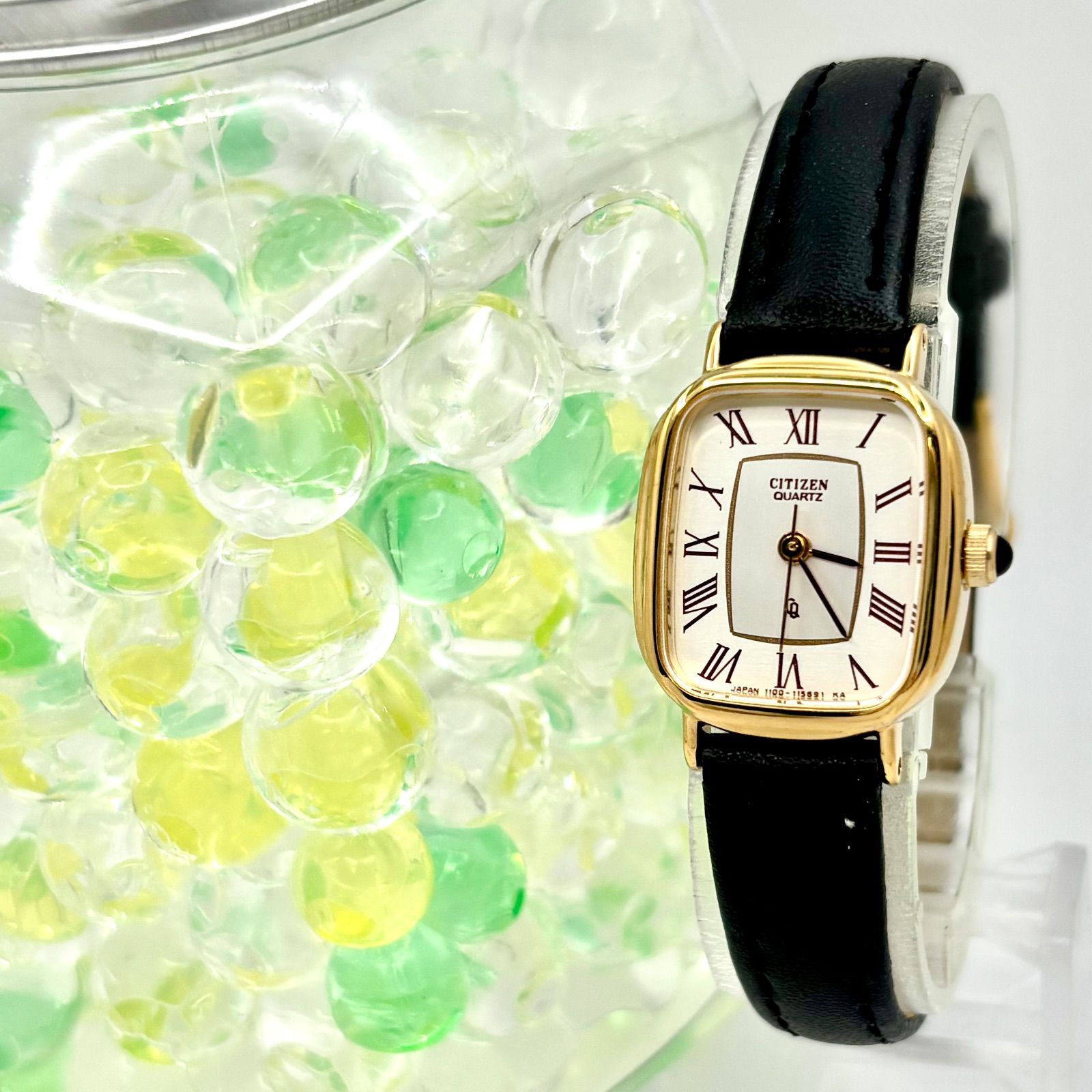新品電池】CITIZEN シチズン レディース 腕時計 ゴールド スクエア