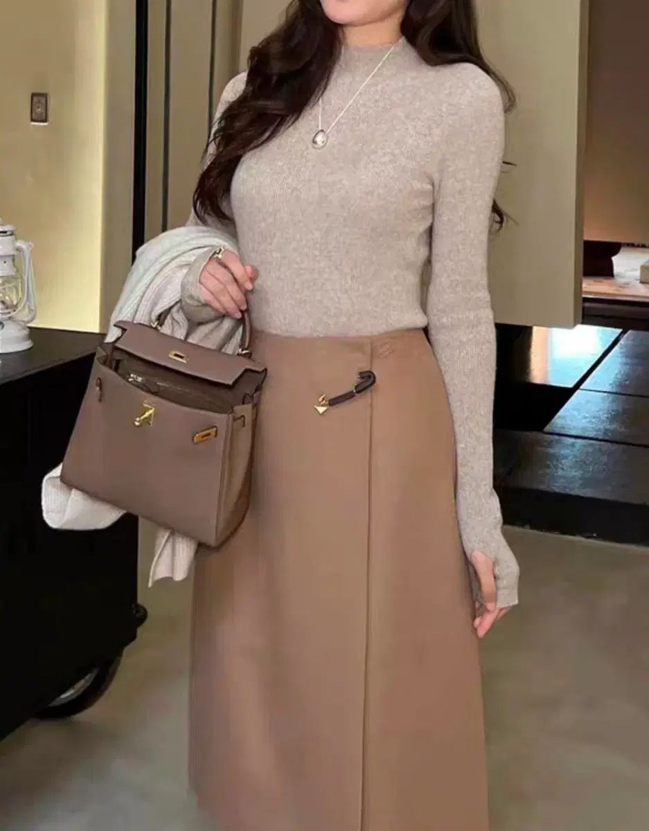 プラダ 24 fw キャメルヘア スカート