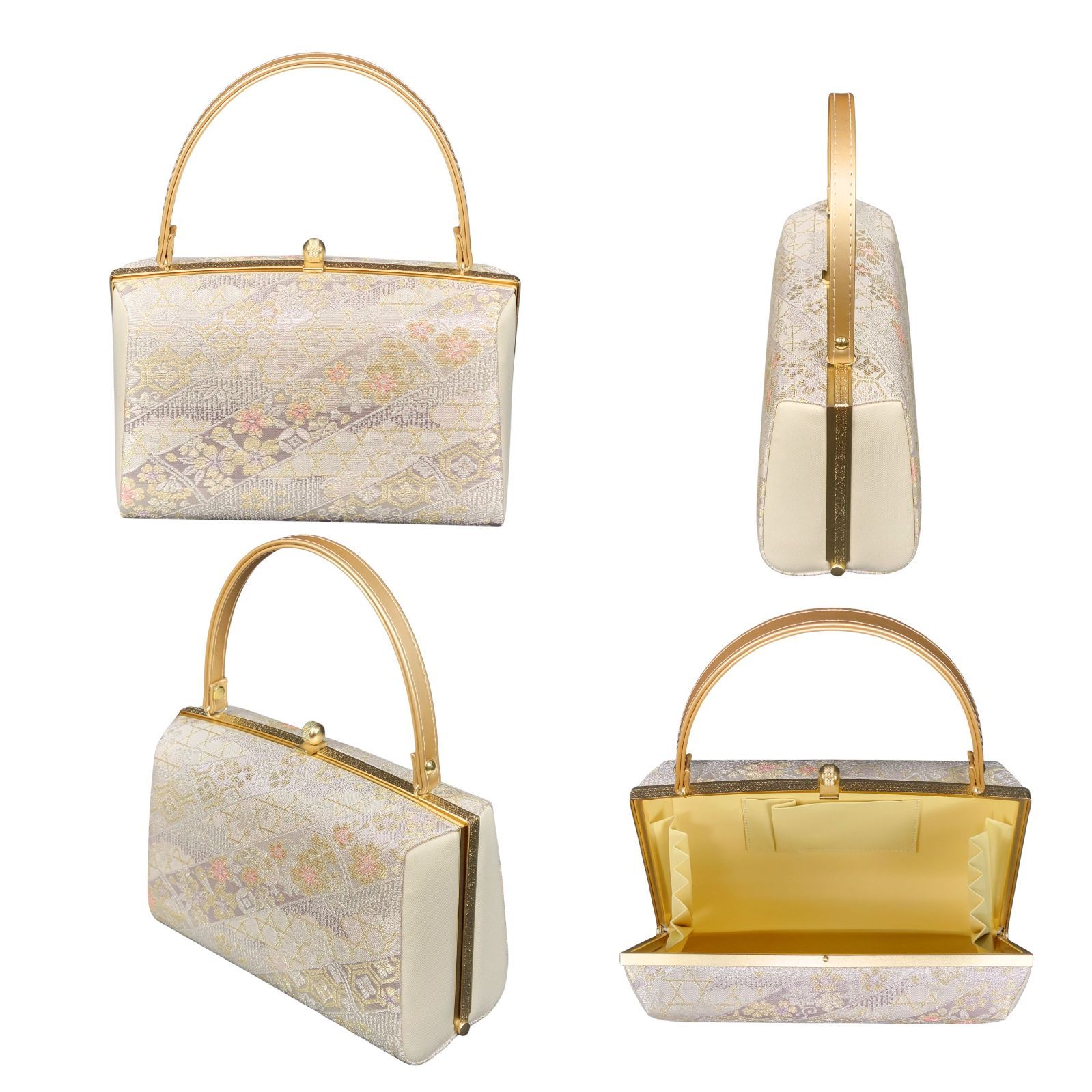 草履バッグセット 草履バッグ 訪問着用 留袖用 セット 結婚式 パーティー 訪問着 黒留袖 銀 白Mサイズ２３ ２３．５ Lサイズ ２４ ２４．５ 白 フォーマル 日本製 西陣織