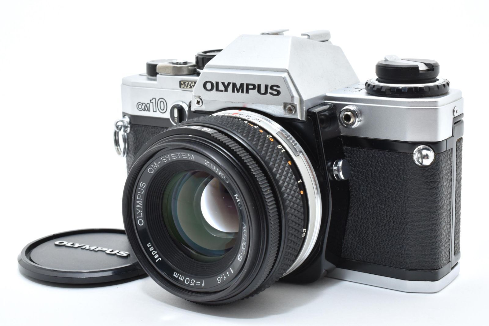 名機 オリンパス OLYMPUS OM 10 シルバー ZUIKO MC AUTO-S 50 mm f 1.8 レンズセット フィルムカメラ