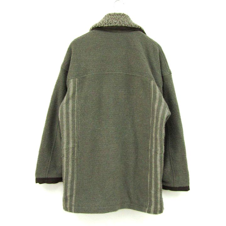 プレイボーイスポーツ ショートコート ジャケット アウター 大きいサイズ メンズ LLサイズ グレー×茶 PLAYBOYSPORT 【中古】
