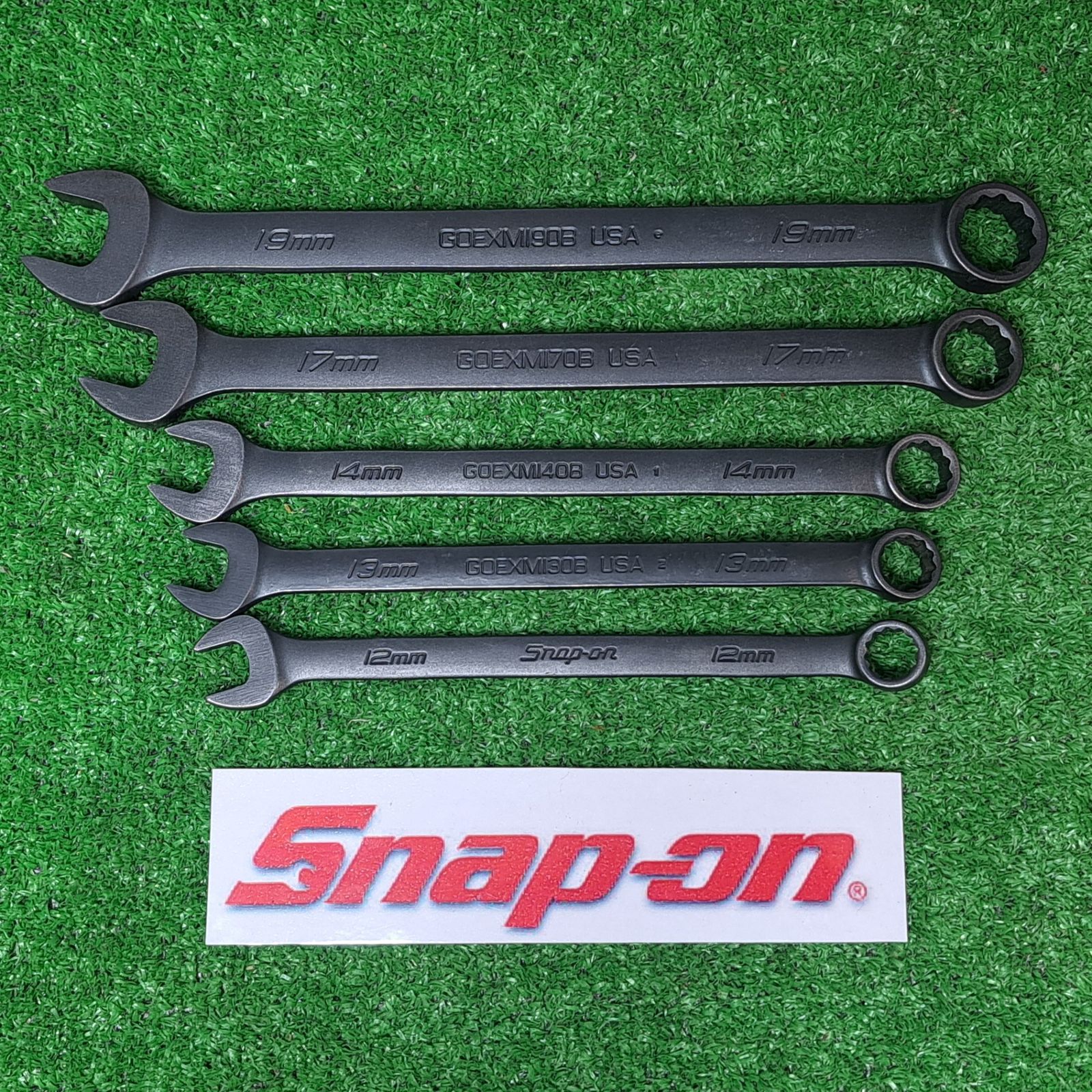 Snap-on スナップオン ミリサイズ GOEXM 5本セット 12～19ｍｍ インダストリアルフィニッシュ コンビネーションレンチ 12ポイントボックス オープンエンド 15°