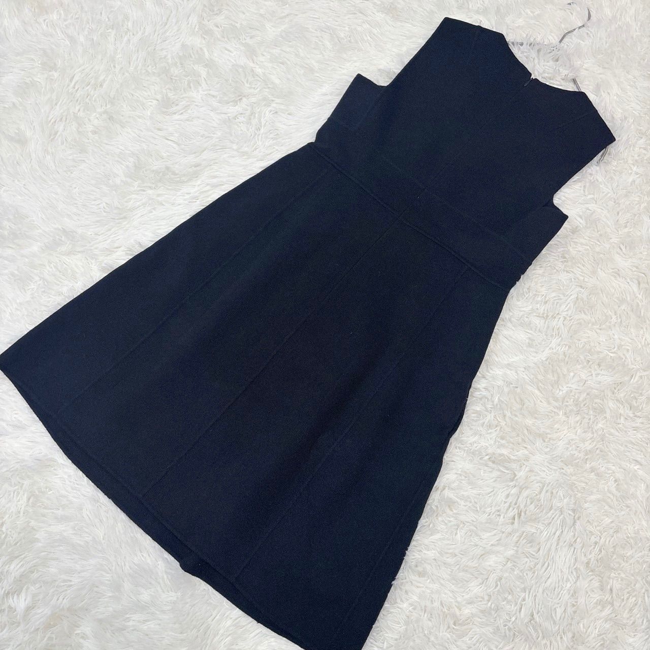 【美品】’SMaxMara クチートアマーノ ダブルフェイスワンピース ネイビー S MaxMara クチートアマーノ ダブルフェイス フーデットコート 紺