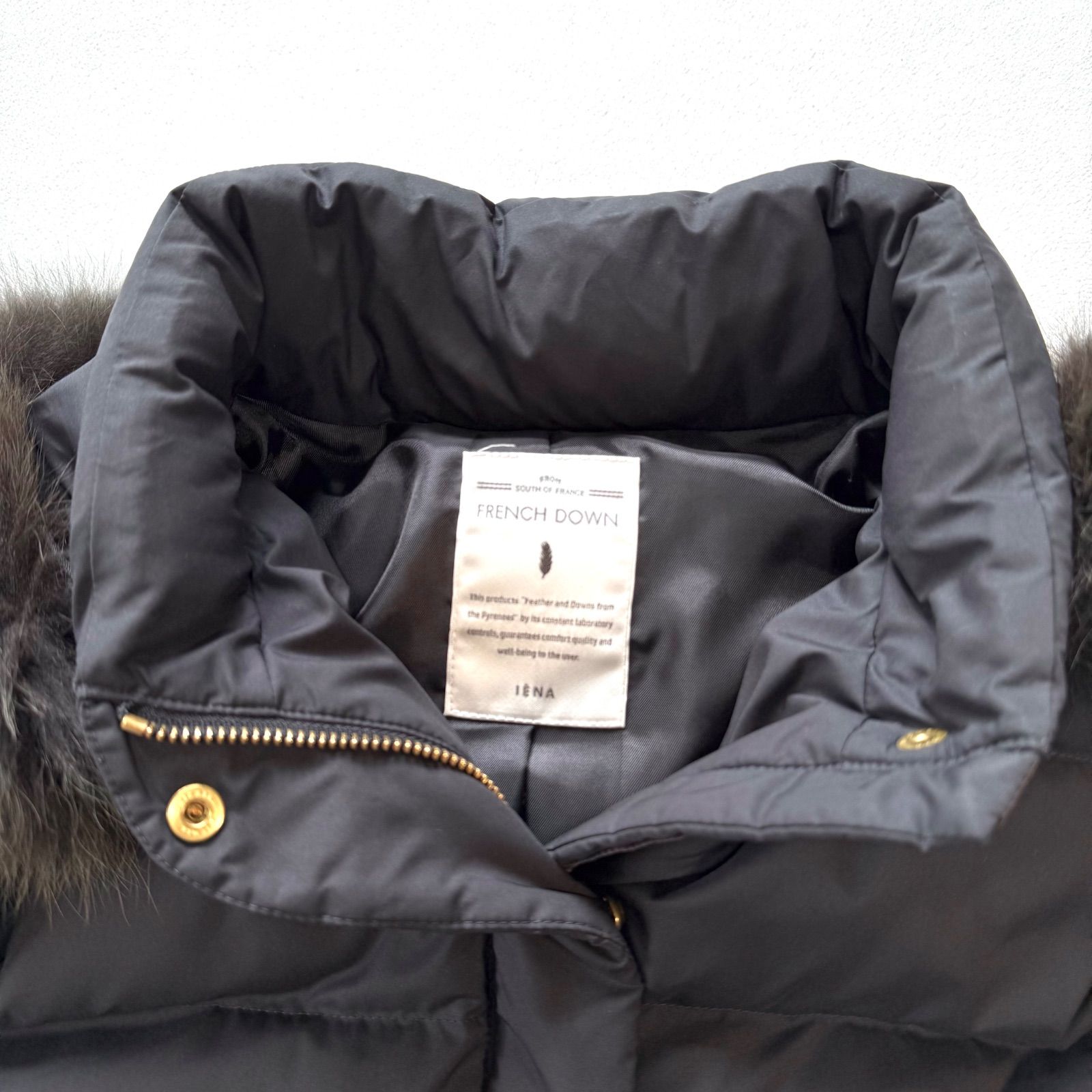 極美品・名作・38✨イエナ タフタ ロング ダウンコート フォックス