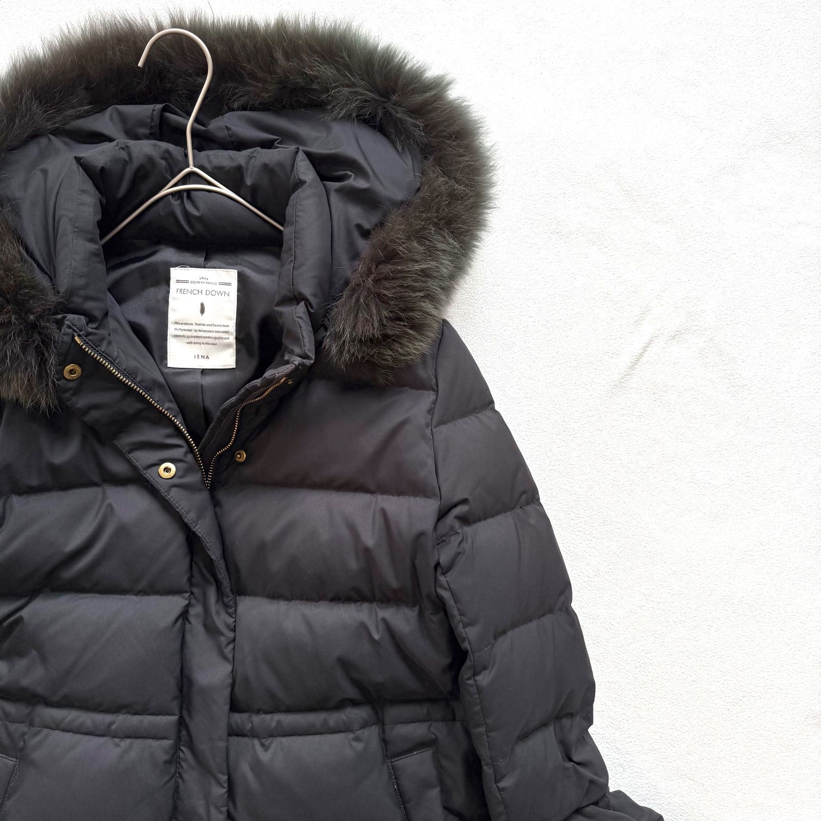 イエナ IENA タフタ ロング ダウンコート フォックスファー 3way 極美品・名作・38✨イエナ タフタ ロング ダウンコート フォックス