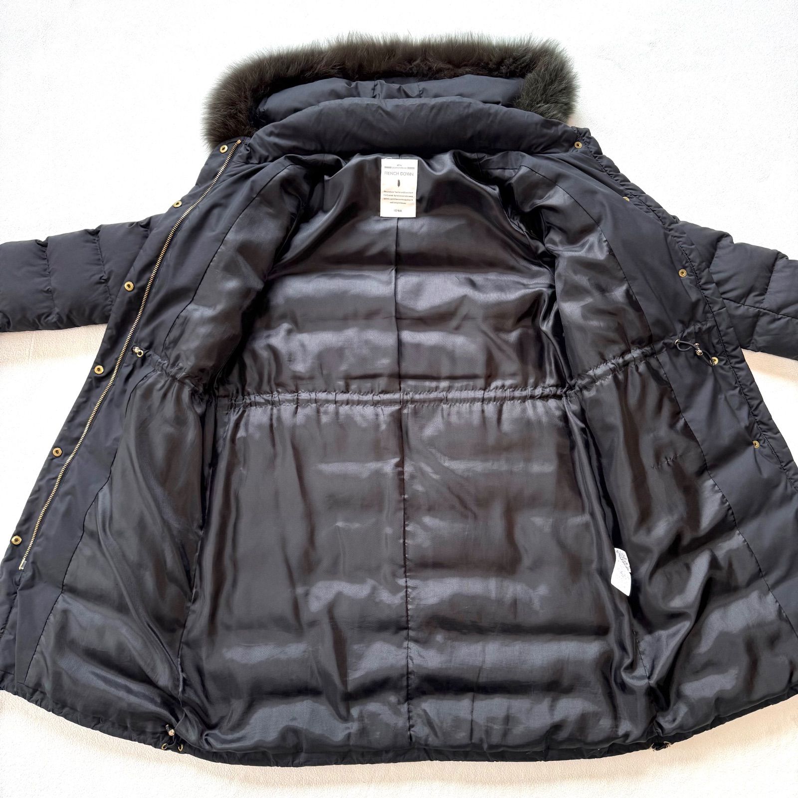 極美品・名作・38✨イエナ タフタ ロング ダウンコート フォックス