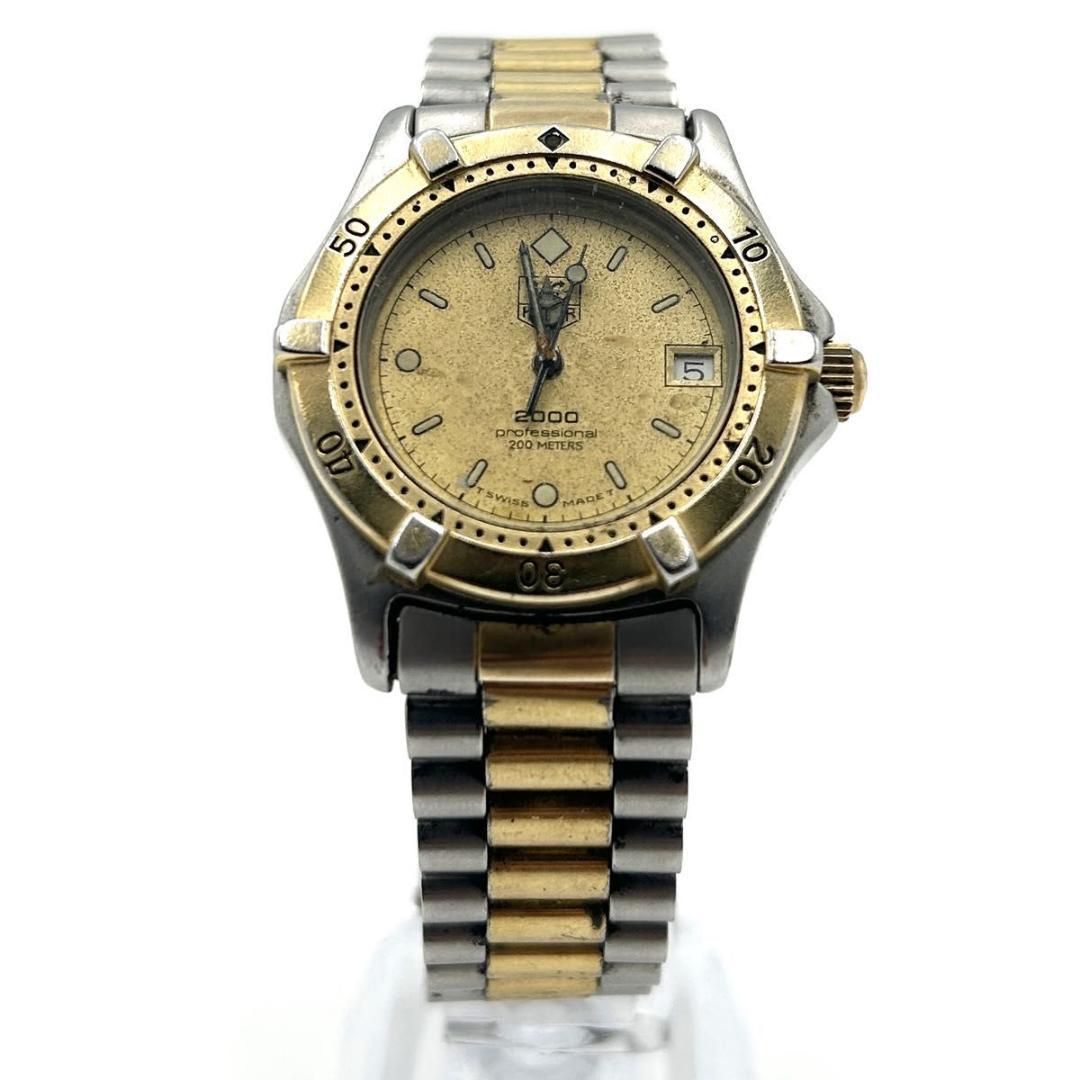 タグホイヤー プロフェッショナル 2000シリーズ デイト ゴールド文字盤