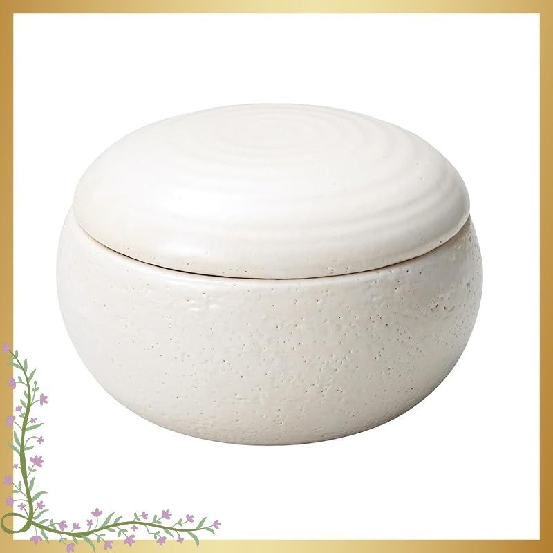 萬古焼 まんまる おひつ器(大) 白釉 1.5合用 直径約16cm 電子レンジ 食器洗対応 日本製 0