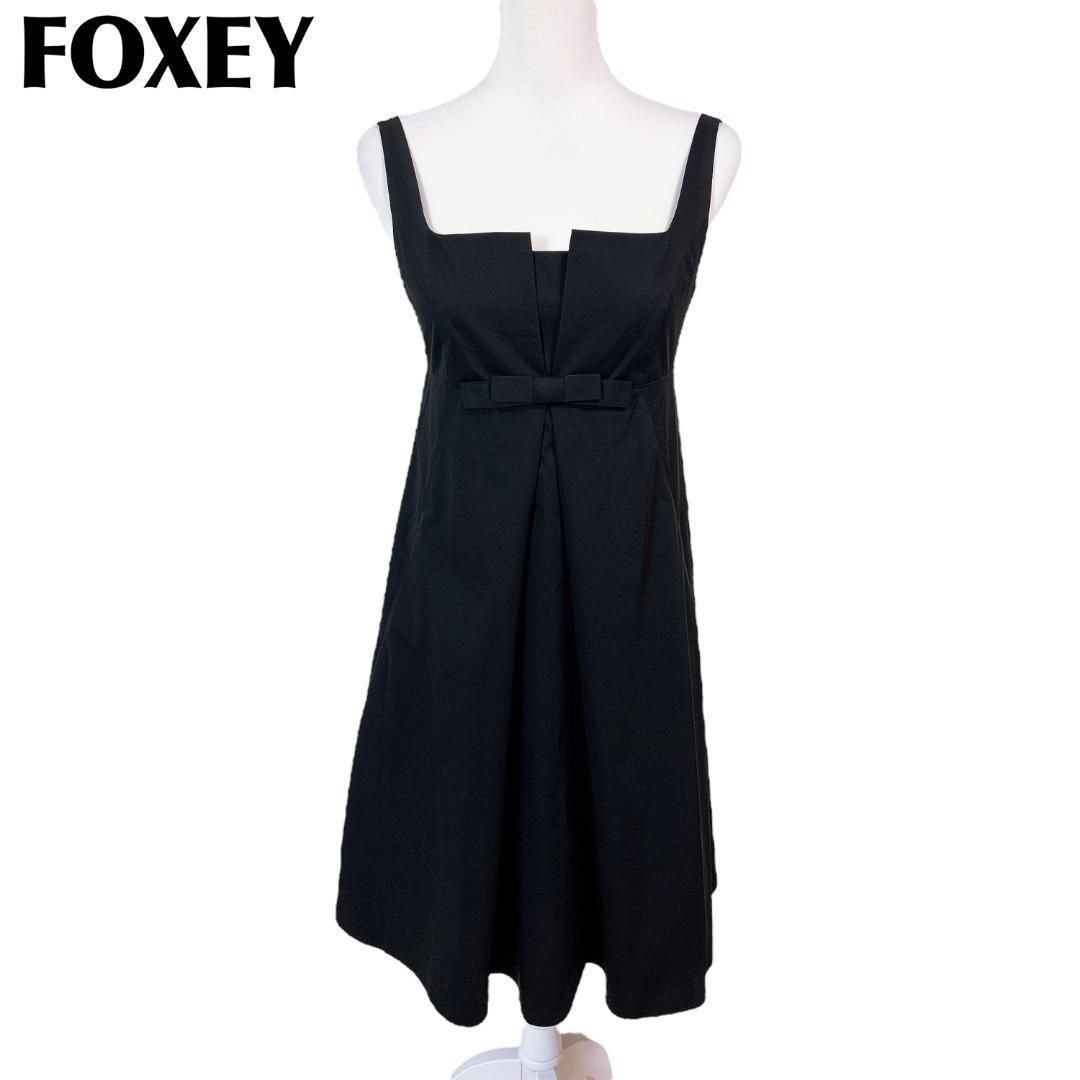 美品】FOXEY NEW YORK ノースリーブワンピース キャミワンピ 40 - メルカリ