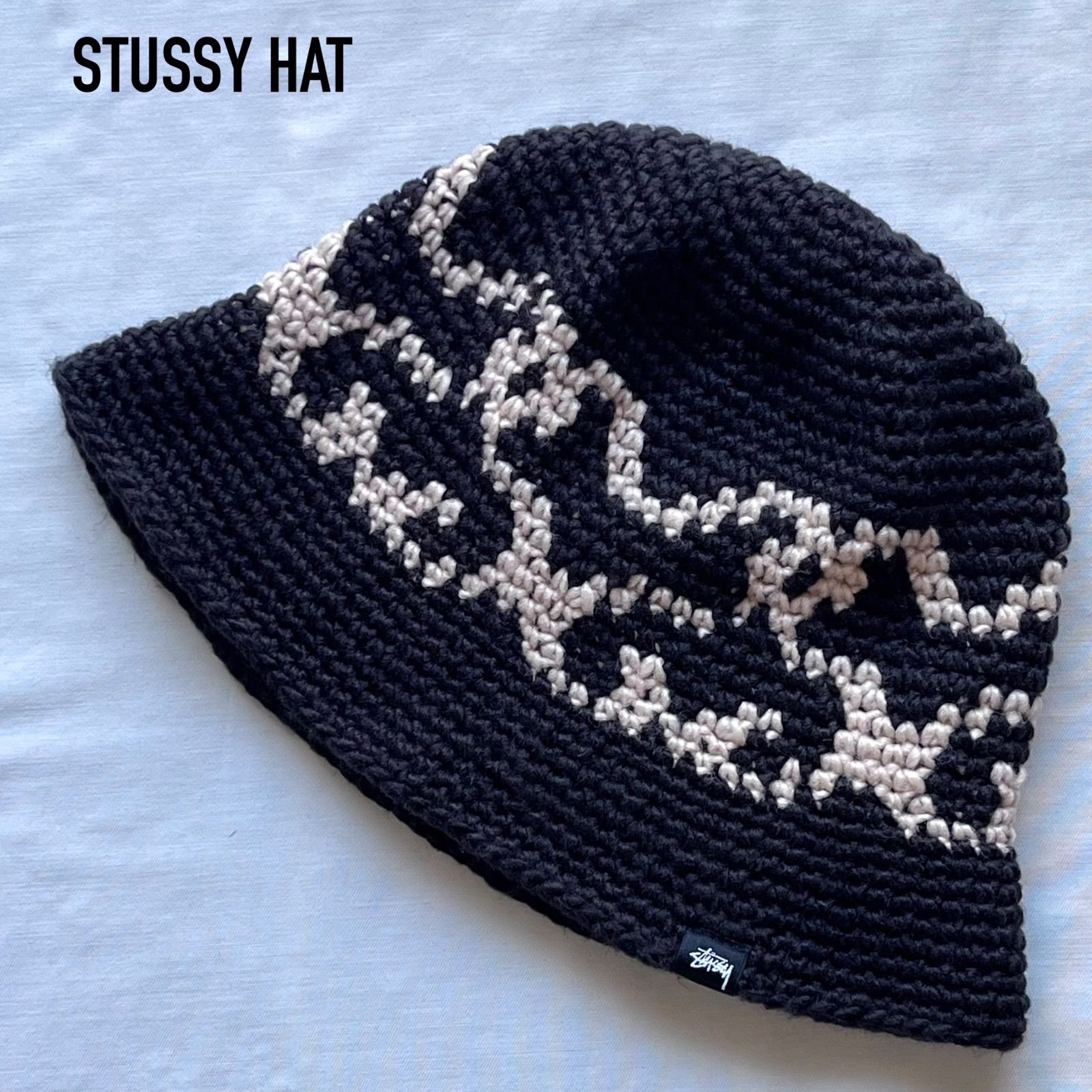 stussyステューシー　クラッシャーハット A/W STUSSY ステューシー クラッシャーハット バケハ ブラック - メルカリ