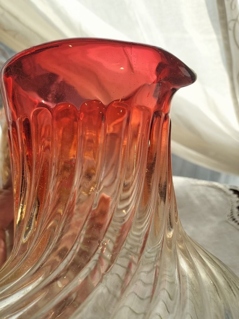  フランス アンティーク バカラ 水差し クリスタル ピッチャー 1900年 アンティーク雑貨 美術品 アンティーク コレクション